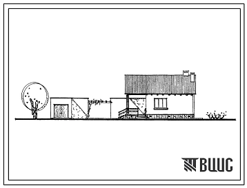 Типовой проект 184-49-5с Индивидуальный 1-этажный 3-комнатный жилой дом для колхозника.