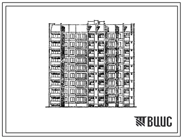 Типовой проект 152-033.13.87 Девятиэтажная блок-секция поворотная правая с внутренним углом поворота на 36 квартир. Для Гомеля и Гомельской области