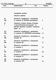 Альбом 4 Ведомость потребности в материалах