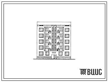 Типовой проект 70-071с.85 5-этажная 15-квартирная рядовая блок-секция 2Б-1Б-2Б. Для строительства в 3В климатическом подрайоне Казахской ССР сейсмичностью 9 баллов.