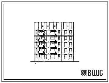 Типовой проект 174-035с.85 Блок-секция 5-этажная 1-секционная 15-квартирная поворотная правая с внешним углом поворота 1Б.3А.3Б