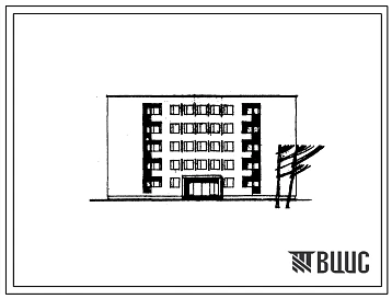 Типовой проект 164-80-2 Пятиэтажное общежитие на 216 мест с кухнями-нишами в жилых ячейках.