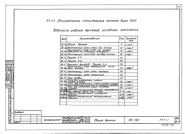 Альбом 5 Архитектурно-строительные чертежи выше отм. 0.000 (Р1.1-1)