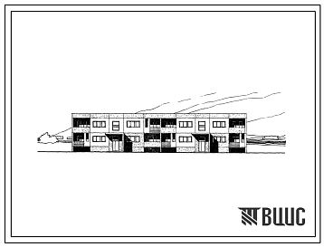 Типовой проект 111-99-29 Двухэтажный двухсекционный крупнопанельный жилой дом на 12 квартир (однокомнатных 1Б-4, двухкомнатных 1Б-8). Для строительства в 1В климатическом подрайоне, 2 и 3 климатических районах.