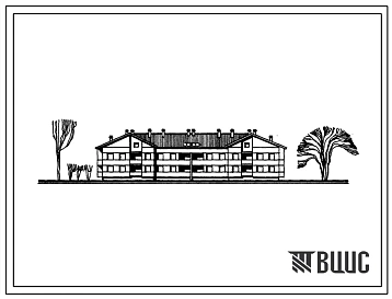 Типовой проект 111-26-45/1 Двухэтажный двухсекционный дом для малосемейных на 24 квартиры (однокомнатных 1А-8, 1Б-12, двухкомнатных 2А-4). Наружные стены из аглопоритобетонных панелей.  Для строительства во 2 и 3 климатических районах УССР