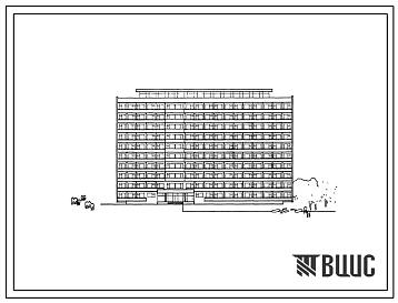 Типовой проект 242-3-1с  Спальный корпус санаторного пансионата на 514 мест. Для строительства в IIIБ строительно-климатической зоне, в районах с сейсмичностью 7 баллов.