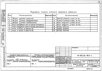 Альбом 4 Отопление и вентиляция ниже и выше отм. 0.000. 81-014.84-ОВ.1-1