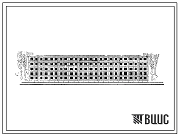 Типовой проект 1-464АС-21 Пятиэтажный шестисекционный крупнопанельный жилой дом на 60 квартир с техническим подпольем с техническим подпольем.