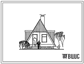 Типовой проект 184-000-185с Однокомнатный садовый домик летнего типа для коллективного садоводства. Тип V.