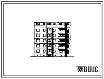 Типовой проект 125-020/1.2 Пятиэтажная блок-секция торцевая левая на 20 квартир. Для строительства в г.Братске и Усть-Илимске