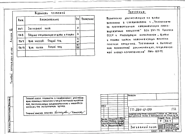 Альбом 7 Щиты насосов и поста. Задание заводу изготовителю