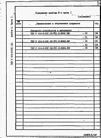 Альбом 4 Часть 1. Ведомости потребности в материалах   ТХ 1. И - БН 1 - 64.ВМ