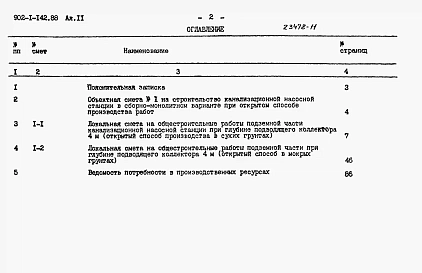 Альбом 11Сметы. Подземная часть. 