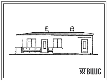 Типовой проект 416-4-61 Пункт обогрева монтеров пути и связи на 10 человек, совмещенный с помещением дежурного по переезду. Стены из кирпича