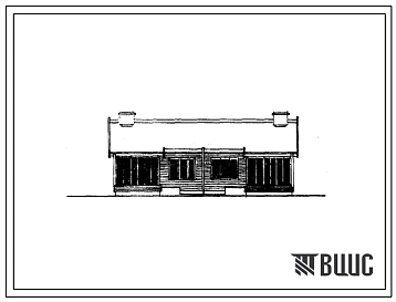 Типовой проект 186-115-35/76 Одноэтажный двухквартирный жилой дом с двухкомнатными квартирами типа 2Б.