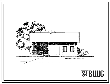 Типовой проект 183-17-44/1 Одноэтажный одноквартирный дом с трехкомнатной квартирой с упрощенным инженерным оборудованием для индивидуальных застройщиков. Для строительства в 1В климатическом подрайоне, 2 климатическом районе (с возможностью применения в 