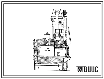Типовой проект 406-9-96 Печь нагревательная камерная размерами пода 1,0х1,0 м на газе среднего давления с отводом дыма в боров