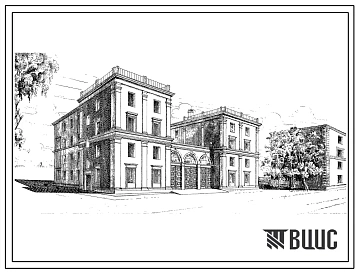 Типовой проект ПД-4 Пожарное депо на три автомашины для городов. Стены из кирпича.