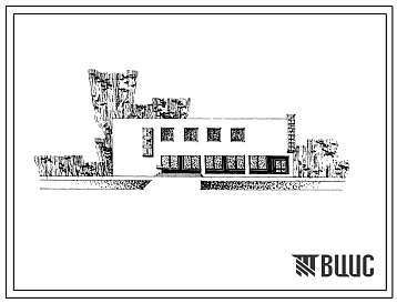 Типовой проект 284-1-128 Блок «В». Дом быта на 14 рабочих мест и гостиница на 20 мест дл торгового центра сельского поселка на 3500 жителей. Для строительства в 1В климатическом подрайоне, 2 и 3 климатических районах