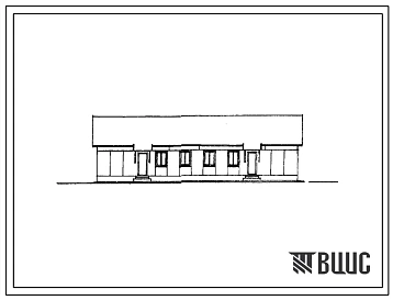 Типовой проект 181-11-46 Одноэтажный двухквартирный дом с трехкомнатными квартирами, со стенами из керамзитобетонных блоков. Для строительства во 2 строительно-климатической зоне.