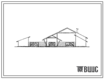 Фасады Типовой проект 802-165 Свинарник -откормочник на 1000 голов с кормлением на выгульно-кормовом дворе. Для строительства в районах с обычными геологическими условиями и с сейсмичностью до 8 баллов.