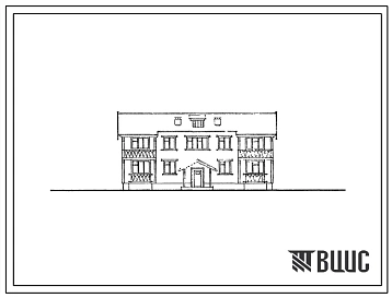 Типовой проект 156-115-73 Двухэтажный 8 квартирный жилой дом для малосемейных, брусчатой контрукции.