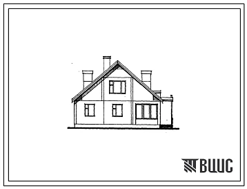 Типовой проект 181-94-114.84 Дом мансардный одноквартирный 4-комнатный (для индивидуальных застройщиков)