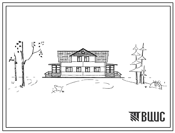 Типовой проект 181-25-13 Одноэтажный двухквартирный жилой дом с четырехкомнатными квартирами 4Б и мансардой. Для строительства в 1В,1Д,3А и 3В климатических подрайонах, во 2 климатическом районе.