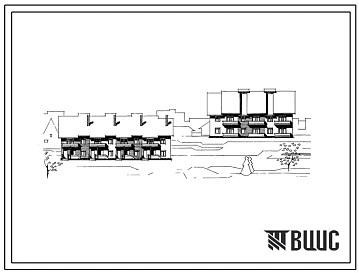 Типовой проект 204-03 Двухэтажная блок-секция рядовая торцевая на две квартиры (двухкомнатных 2Б-1; трехкомнатных 3Б-1). Для строительства в 1В климатическом подрайоне экспериментально-показательных поселков, совхозов и колхозов Западной Сибири