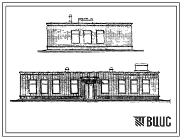 Типовой проект 416-1-34 Контора производственного участка ЛМС на 12 человек.