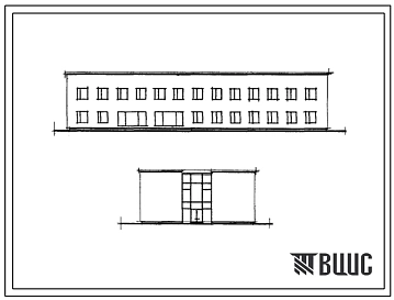 Типовой проект 506-70 Сблокированное здание управления аэропорта со столовой на 50 посадочных мест.