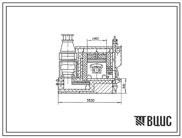 Типовой проект 406-9-262.83 Печь нагревательная двухкамерная, размеры пода 2(1,16х1,16) м, на газе и мазуте с отводом дыма вверх
