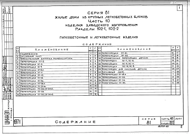 Часть 10 Раздел 10.2-1, 10.2-2 Гипсобетонные изделия