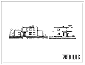 Типовой проект 411-1-78 Дом лесничества с квартирой в двух уровнях. Тип 2 (с котельной)