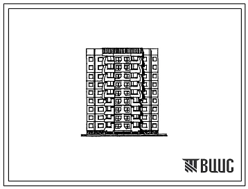 Типовой проект 122-0100см.13.89 Блок-секция 9-этажная 45-квартирная 1-1-1-3-3 (для строительства в г. Магадане)