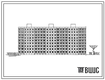 Типовой проект 1-464А-93 Шестисекционный дом на 216 квартир.