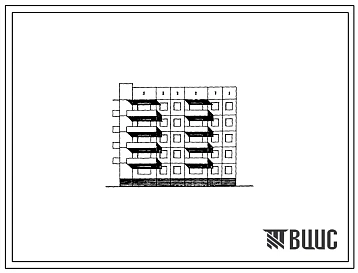 Типовой проект 97-0232.86 Пятиэтажная блок-секция угловая левая на 20 квартир с наружными стенами из ячеистого бетона