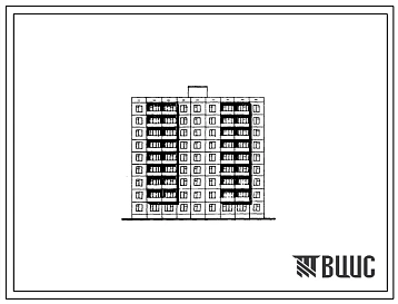 Типовой проект 121-0100.84 9-этажная 71-квартирная рядовая торцевая блок-секция для малосемейных  1А-1А-1Б-1Б-1Б-1Б-2Б. Для строительства в 1В климатическом подрайоне Казахской ССР.