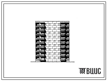 Типовой проект 125-03 Девятиэтажная блок-секция рядовая на 36 квартир (двухкомнатных 2Б-18, трехкомнатных 3Б-18). Для строительства во 2 и 3 климатических районах.