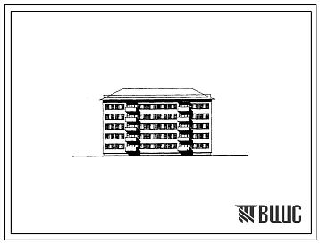 Типовой проект 70-063с/1 Пятиэтажная двойная рядовая блок-секция на 20 квартир (трехкомнатных 3А-10, четырехкомнатных 4Б-10).