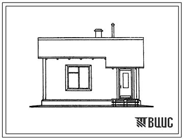 Типовой проект 416-4-59 Пункт обогрева монтеров пути и связи на 10 человек. Стены деревянные брусчатые
