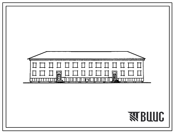 Типовой проект 1-309-12 Двухэтажный дом на 44 комнаты для малосемейных со стенами из мелких блоков