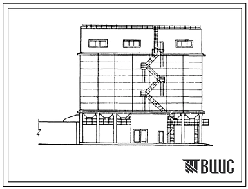 Типовой проект 813-5-19.85 Склад силосного типа для гранулированной травяной муки вместимостью 1000 т