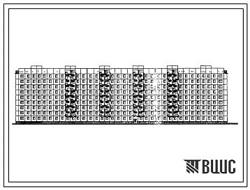 Типовой проект 111-148-32сп Девятиэтажный шестисекционный 126-квартирный жилой дом (с шагами поперечных стен 3,0 и 3,6 м).