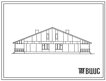 Типовой проект 183-188-7.1.87 1-этажный 2-квартирный жилой дом с 2-комнатными квартирами со стенами из крупных легкобетонных блоков. 2 и 3 уровни инженерного обеспечения. Для Нечерноземной зоны РСФСР.
