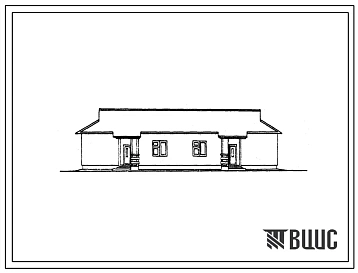 Типовой проект 184-52-176с Одноэтажный двухквартирный дом с трехкомнатными квартирами типа 3А для строительства в IВ, IIВ, IIIА, IIIВ, IVГ климатических подрайонах сейсмичностью 8 и 9 баллов.