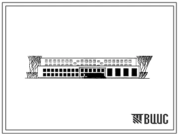 Типовой проект 2с-02-12с вариант 2 Универсальное здание общеобразовательной школы на 32 классных помещения (1280-1320 учащихся). Со стенами из кирпича.(В районах с сейсмичностью 7 баллов.)