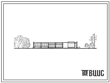 Типовой проект 505-64 Пассажирский павильон для малых пристаней и остановочных пунктов на 100 человек. Стены без каркаса.