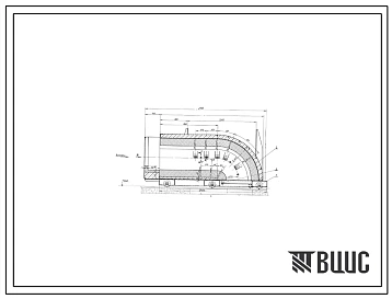 Проект Э4760 Печь нагревательная для изготовления отводов D=377;426 . R=1,5; D u D=530; R=1D Методом непрерывной горячей протяжки, на газе