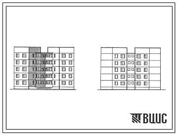 Типовой проект 125-011/1.2 5-ти этажная 15-ти квартирная торцовая (правая) блок-секция 1-Б 2-Б 4-Б